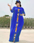 Muslim Fashion Applique Dress in Abaya Style from Dubai